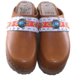 Mountain Sole in Sunrise Oiled Tanned Leather with Ezra Boho Strap