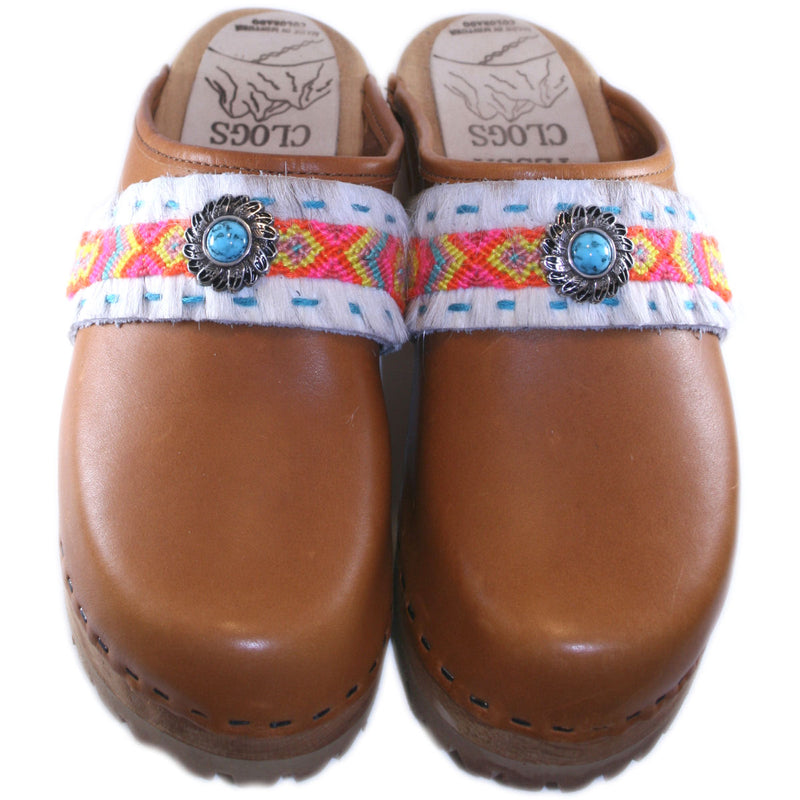 Mountain Sole in Sunrise Oiled Tanned Leather with Ezra Boho Strap