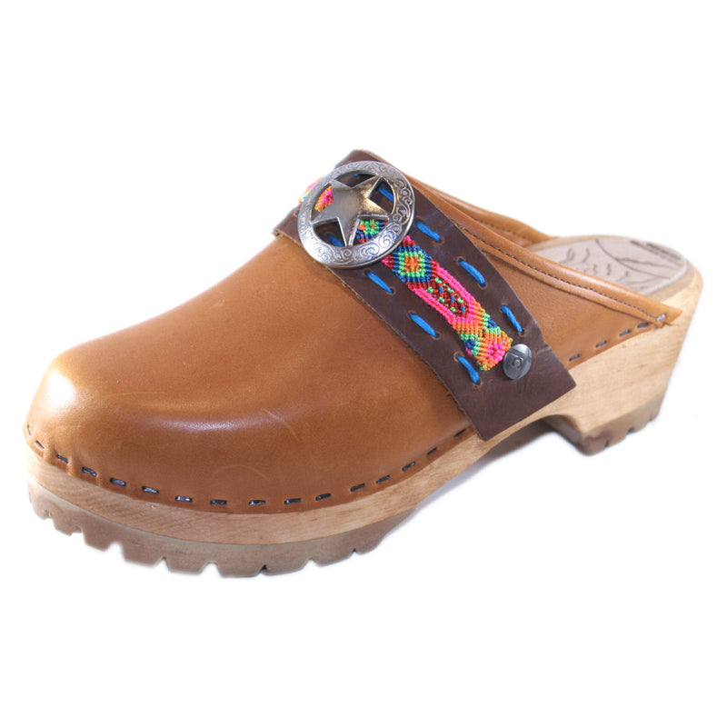 Mountain Sole in Sunrise Oiled Tanned Leather with Malou Boho Strap