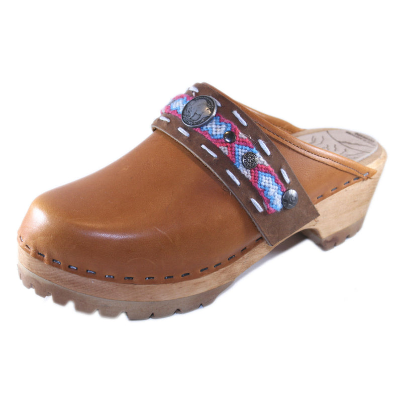 Mountain Sole in Sunrise Oiled Tanned Leather with Priscilla Boho Strap