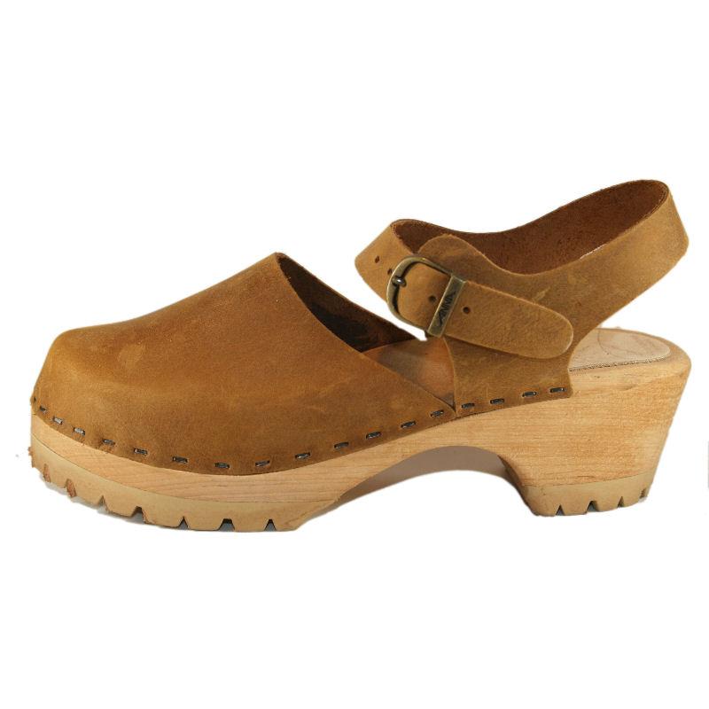 Tobacco Oil Tanned Leather Traditional Heel Moa Sandal