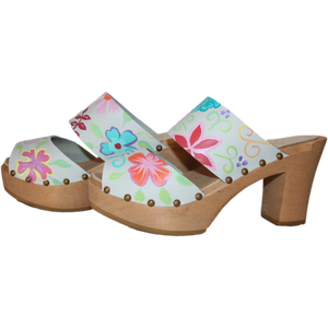 Ice Gray Nubuck Blossom Ultimate High Two Strap Sandal