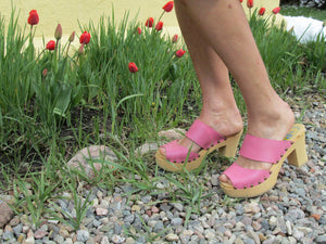 Ultimate High Two Strap Sandal in Pink Lizard