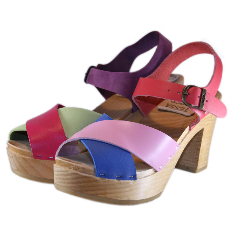 サンダル・ミュール JILLSTUART Linda Ribbon Platform Sandals 2color JLSO5E350BK Multi Tropical Print Sandals - Platform Sandals - Strappy