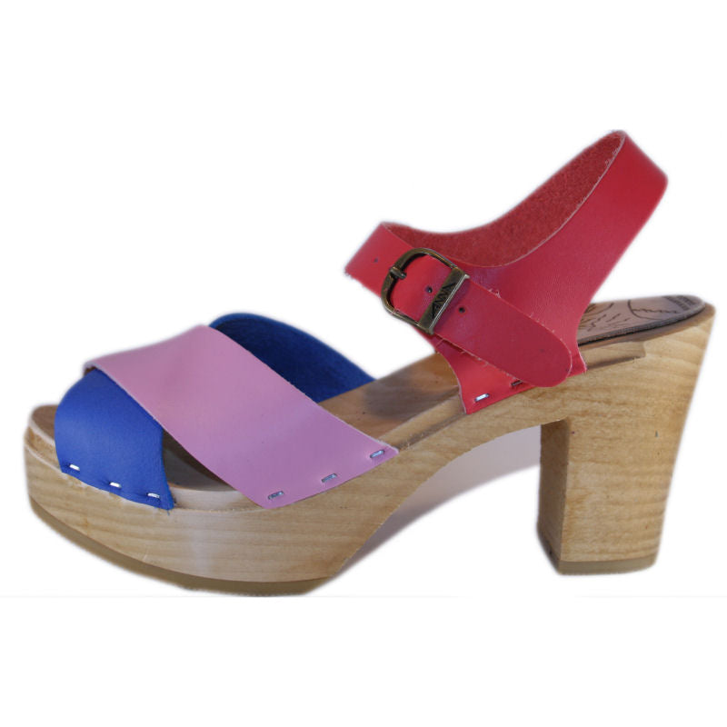 Ultimate High Joy Sandal in Multi Colored Leather