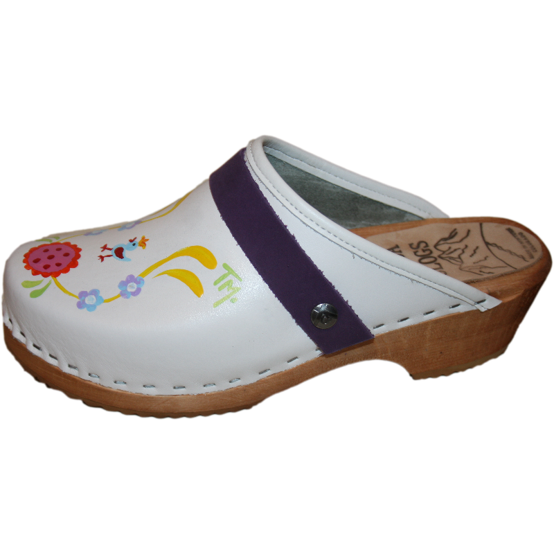 Hand painted Snap Strap Clogs