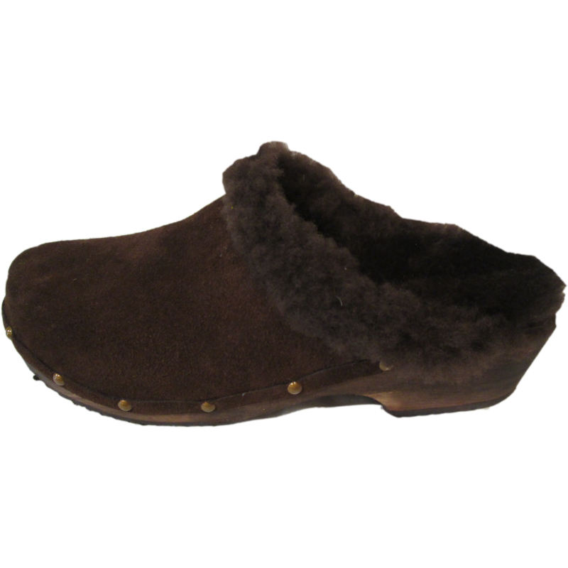 Mens fur 2025 lined clogs