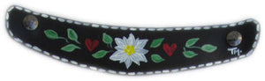 hand painted edelweiss strap for clogs