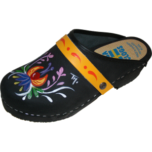Black Oil Elna Snap Strap Traditional Heel