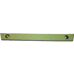 Lime Green Tessa Snap straps with hand painted dots
