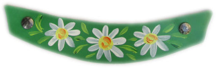 hand painted green daisy straps for clogs