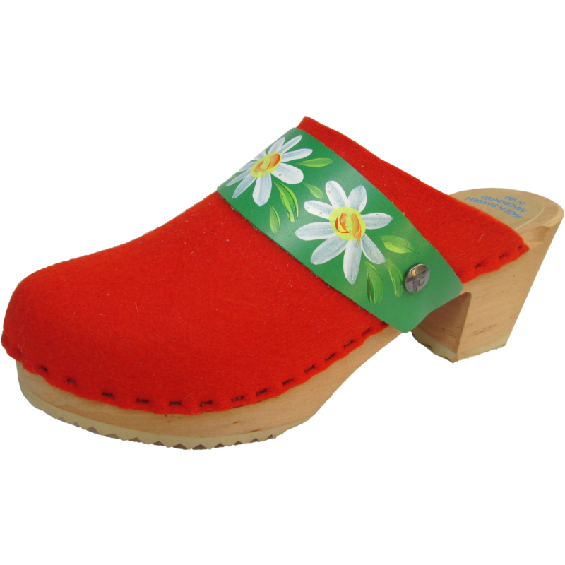 Buckle High Heeled Tan Clogs | New collection of fashion clogs 2023 spring  summer | Kiara Shoes