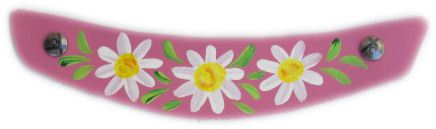 hand painted pink daisy straps for clogs