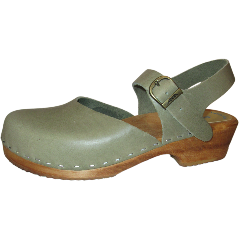 Traditional Heel Sage Green Marina Sandal