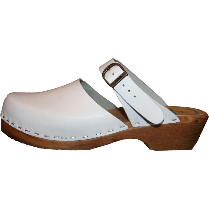 Traditional Heel White Maja Sandal